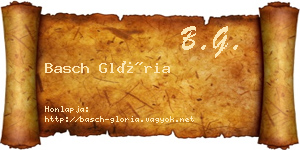 Basch Glória névjegykártya